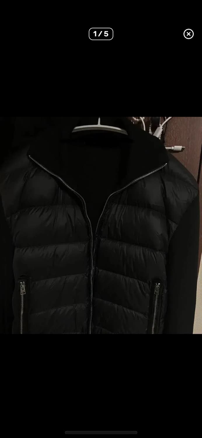 정가11.7 블랙L 프리미엄 울니트 덕다운패딩집업 상품이미지2