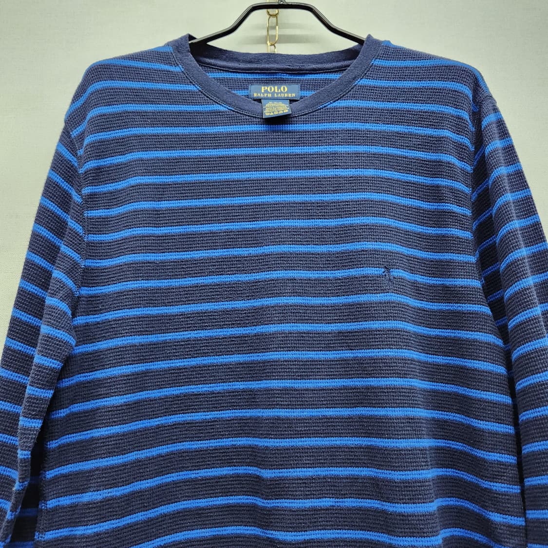 폴로랄프로렌 로고 스트라이프 와플 긴팔 롱슬리브 M(M)남여공용 상품이미지2
