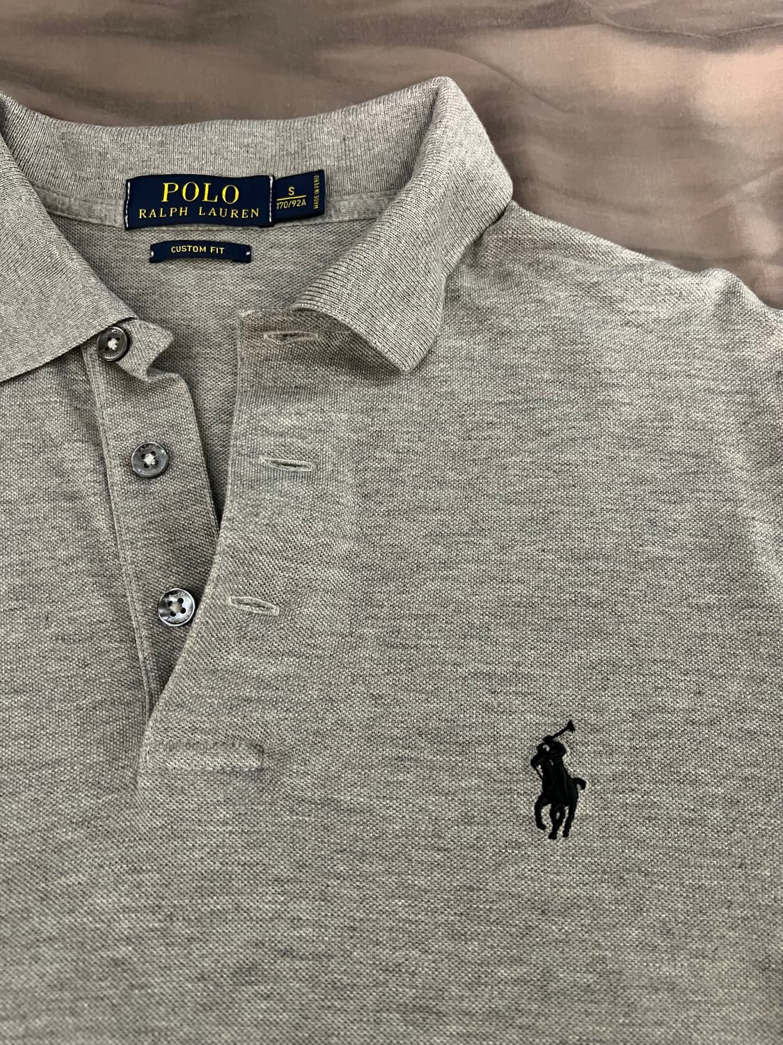 폴로 랄프로렌 그레이 긴팔 카라티 S 상품이미지2