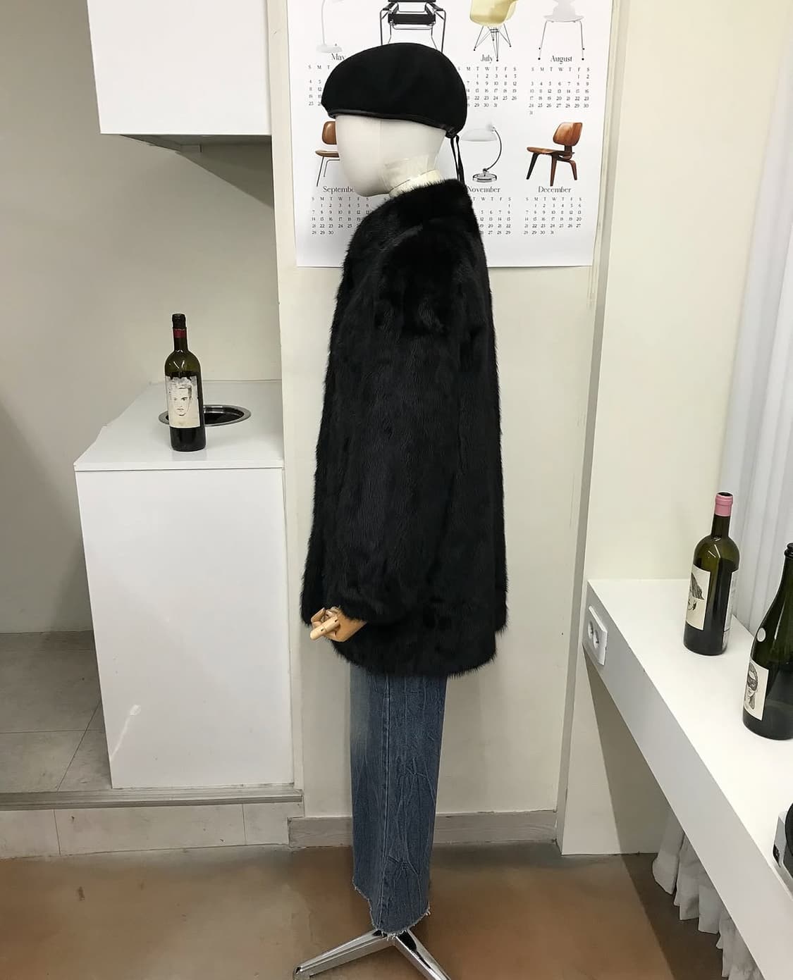 리얼 밍크 퍼 하프 코트 상품이미지8