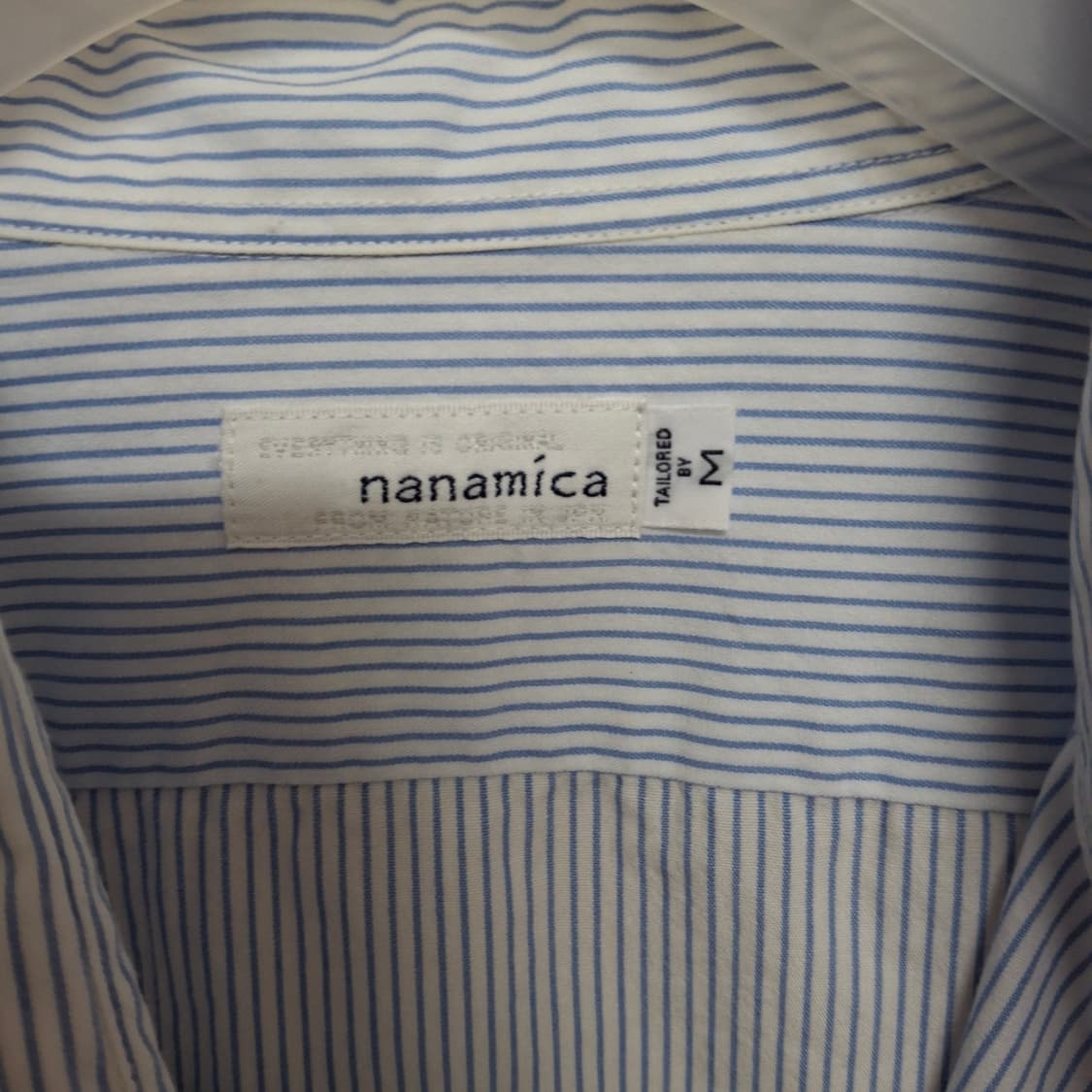 [M] 나나미카 윈드셔츠 블루 스트라이프 nanamica 상품이미지3