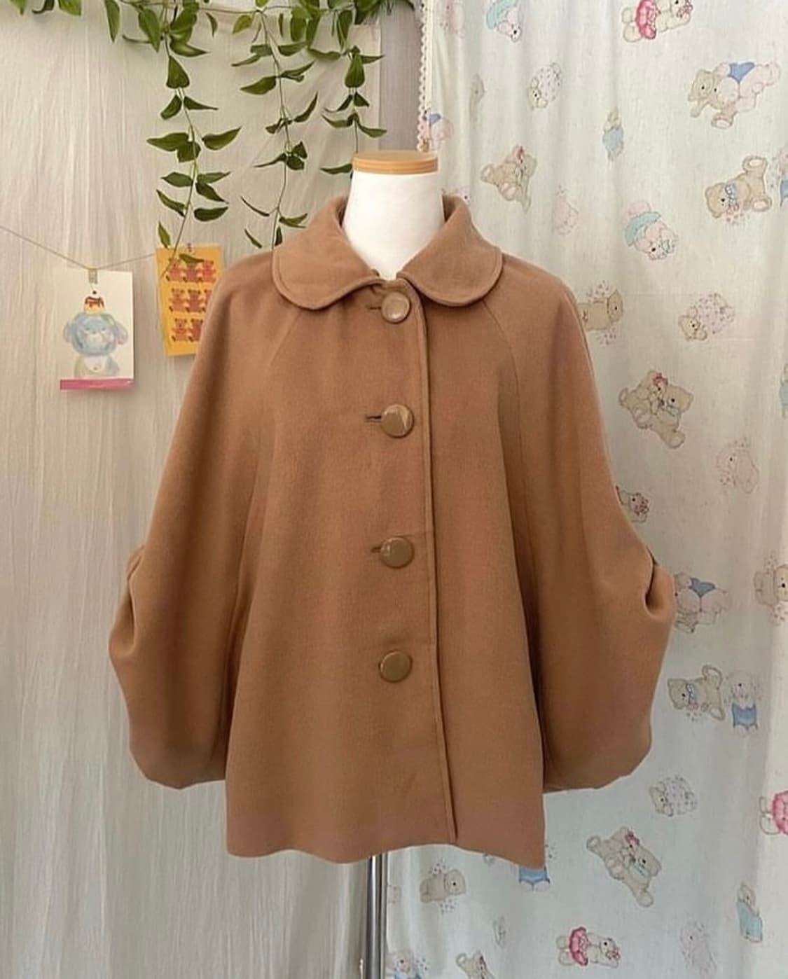 브라운 케이프 코트 상품이미지2