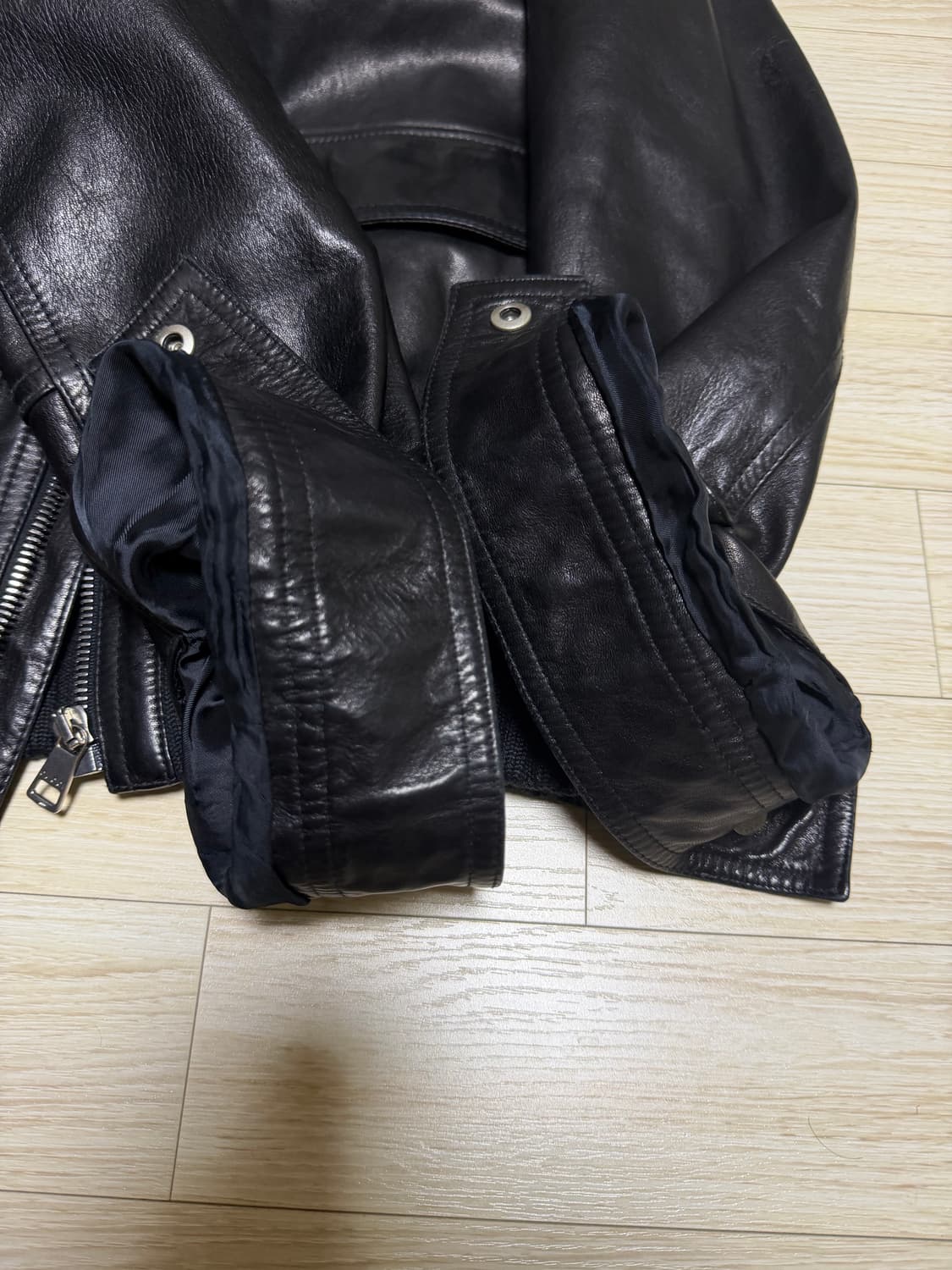 구찌 by 톰포드 블랙 램스킨 레더 자켓 50 상품이미지6