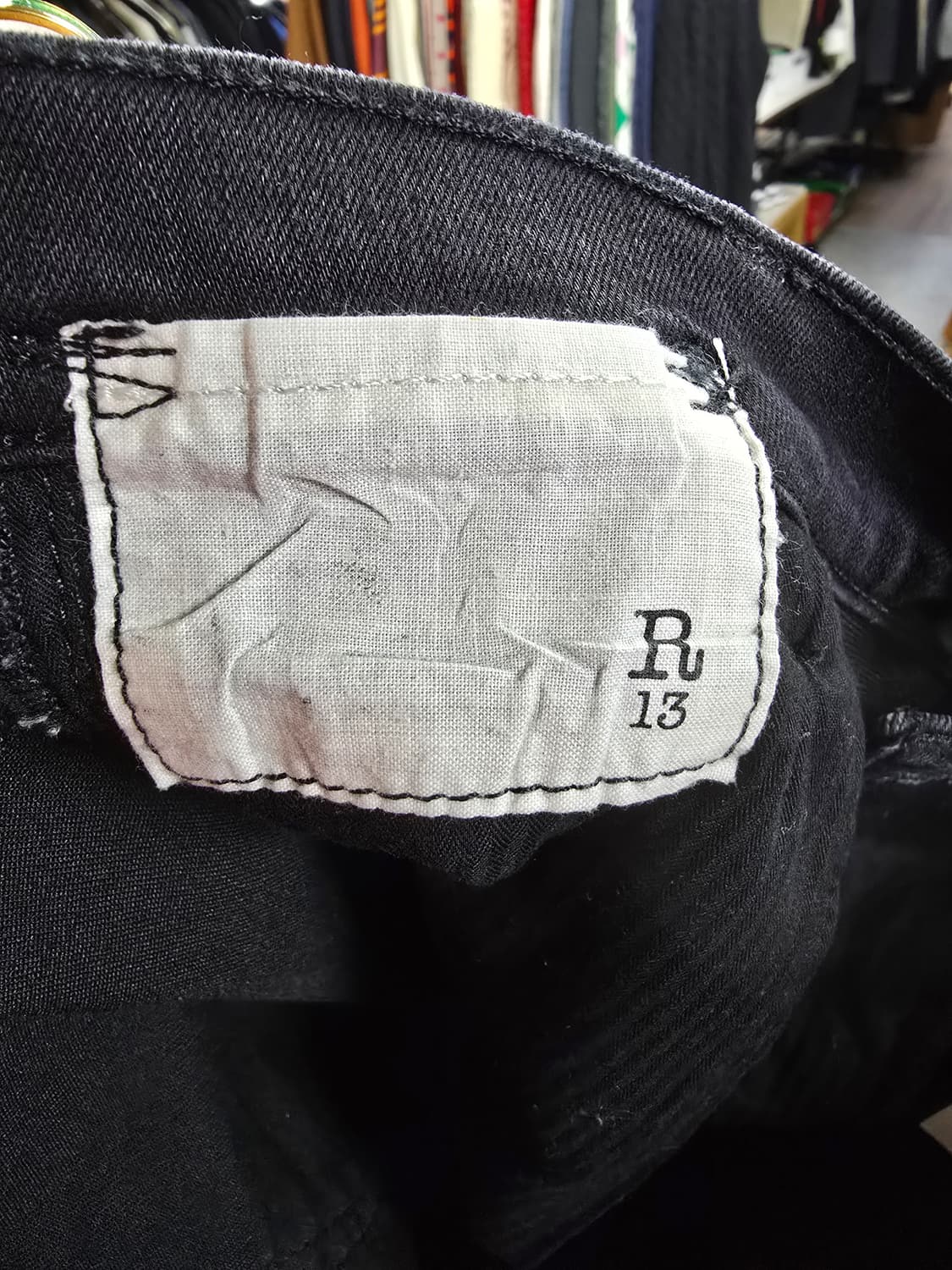 알써틴 블랙 배기핏 데님 팬츠 (1472) 상품이미지4