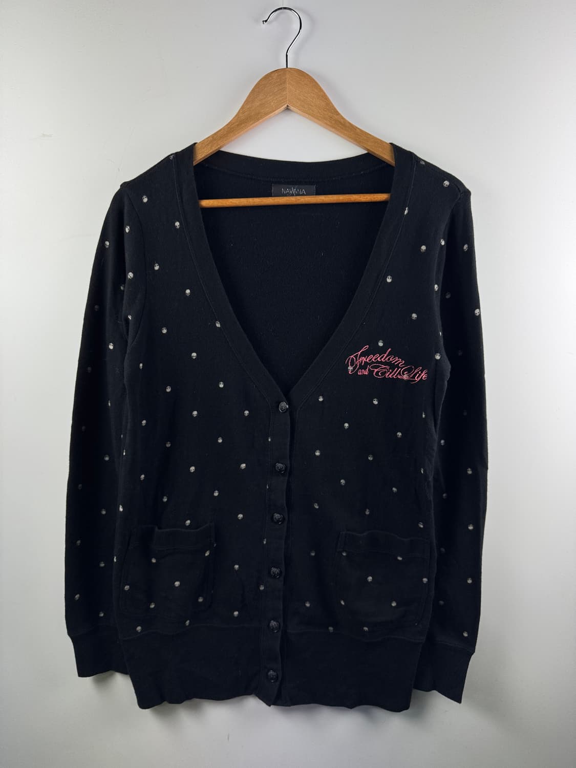 JPN Y2K 스컬 도트 가디건1759 상품이미지1