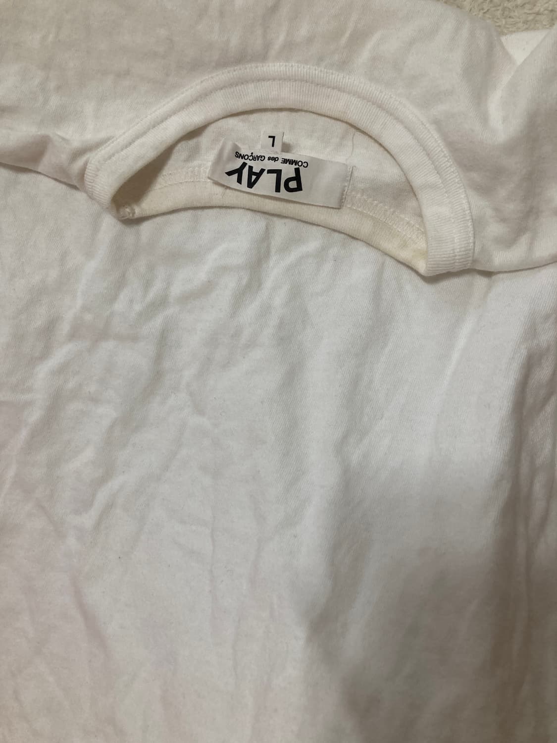 꼼데 화이트 반팔티 L 상품이미지2