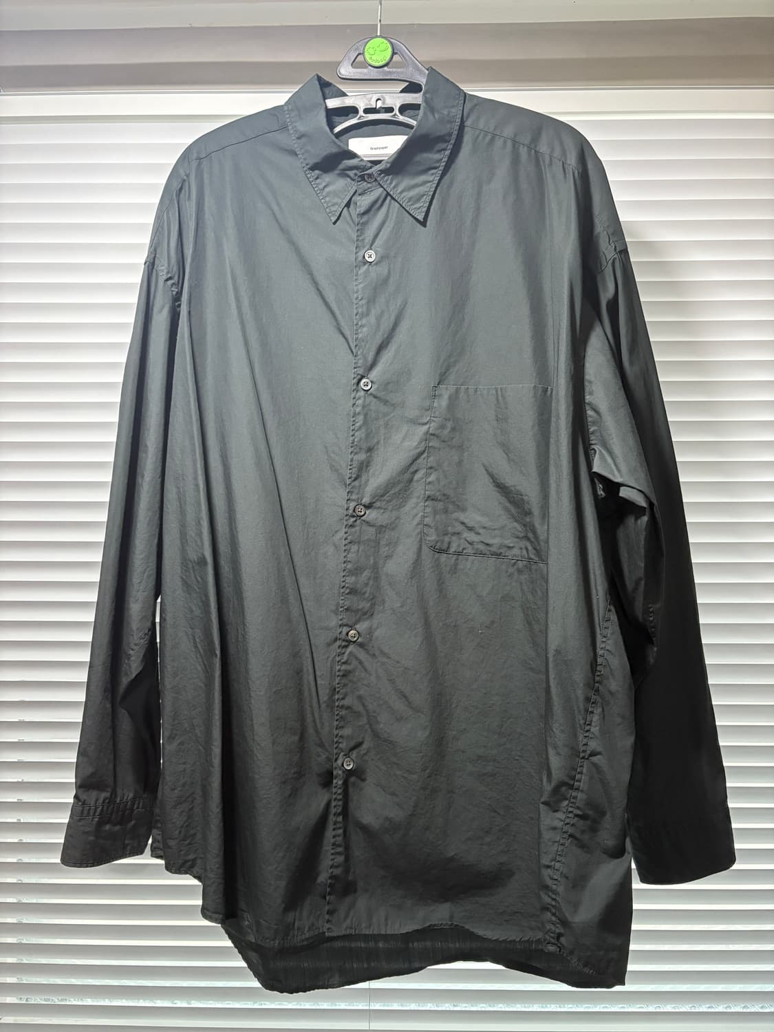 (F) 그라프페이퍼 브로드 셔츠 블랙 상품이미지1