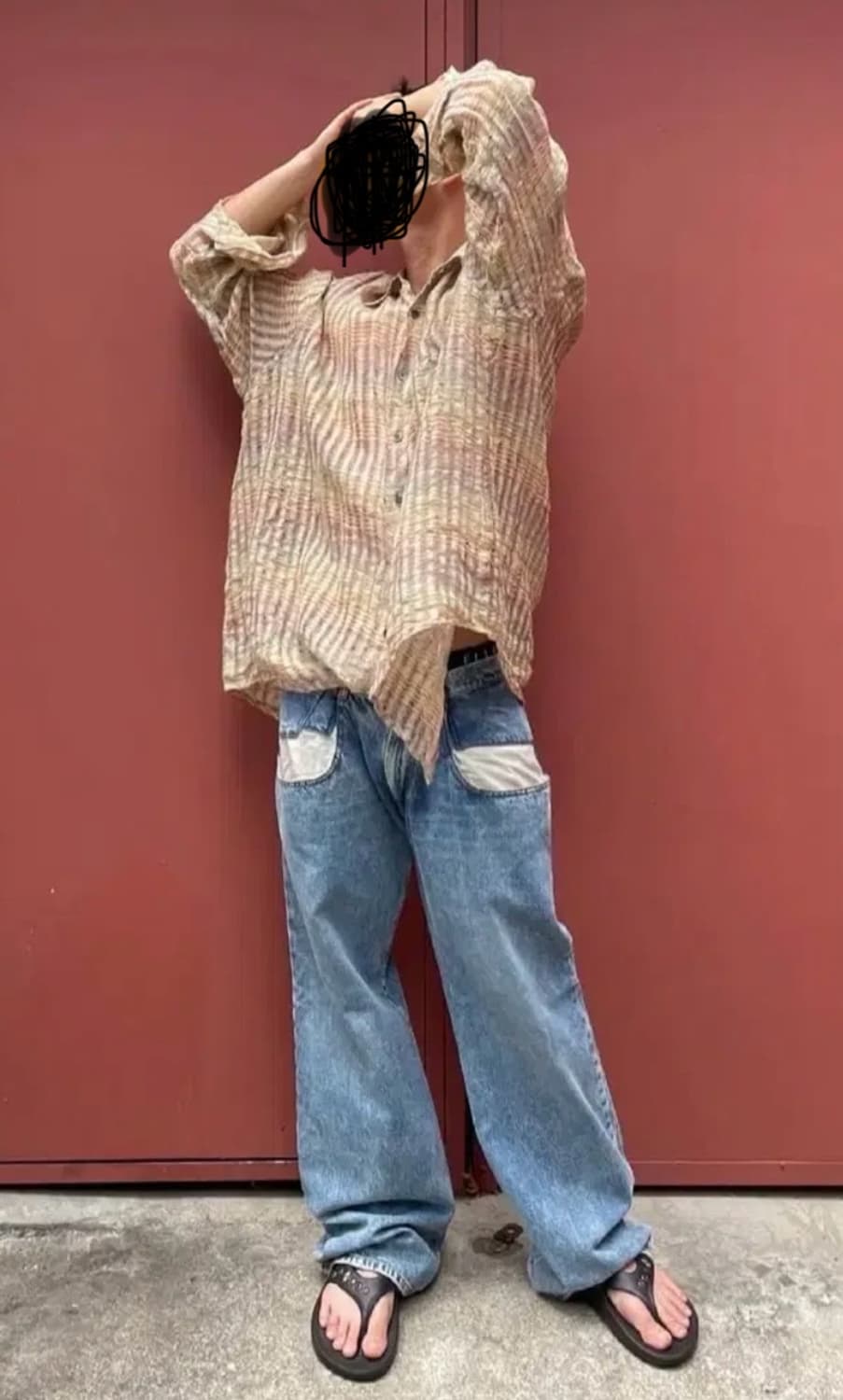 아워레가시 버로우드 셔츠 레인보우 48 팝니다 상품이미지1