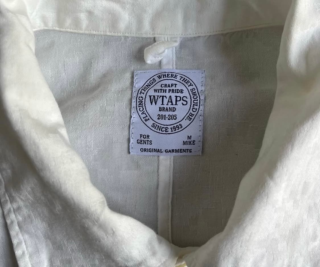 Wtaps(더블탭스) 자가드 카모 화이트 셔츠 (M) 상품이미지3
