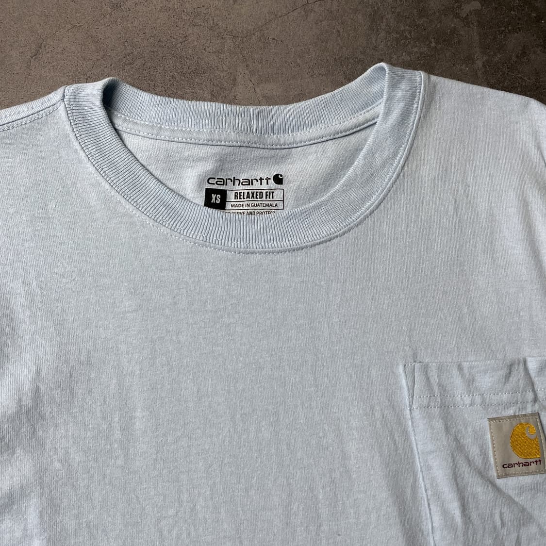CARHARTT 칼하트TK3296 라이트블루 포켓 반팔티셔츠 A01128 상품이미지2