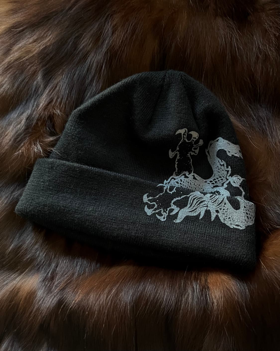 90-00s JPN Vintage Dragon Studs Beanie 상품이미지4