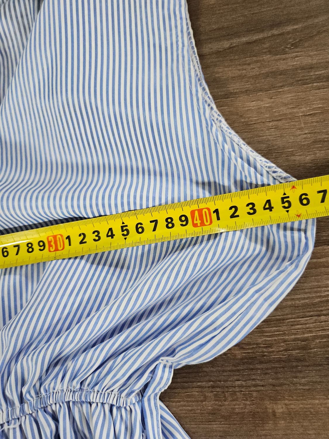 블루 스트라이프 셔츠 원피스 벨트 세트 M 상품이미지7