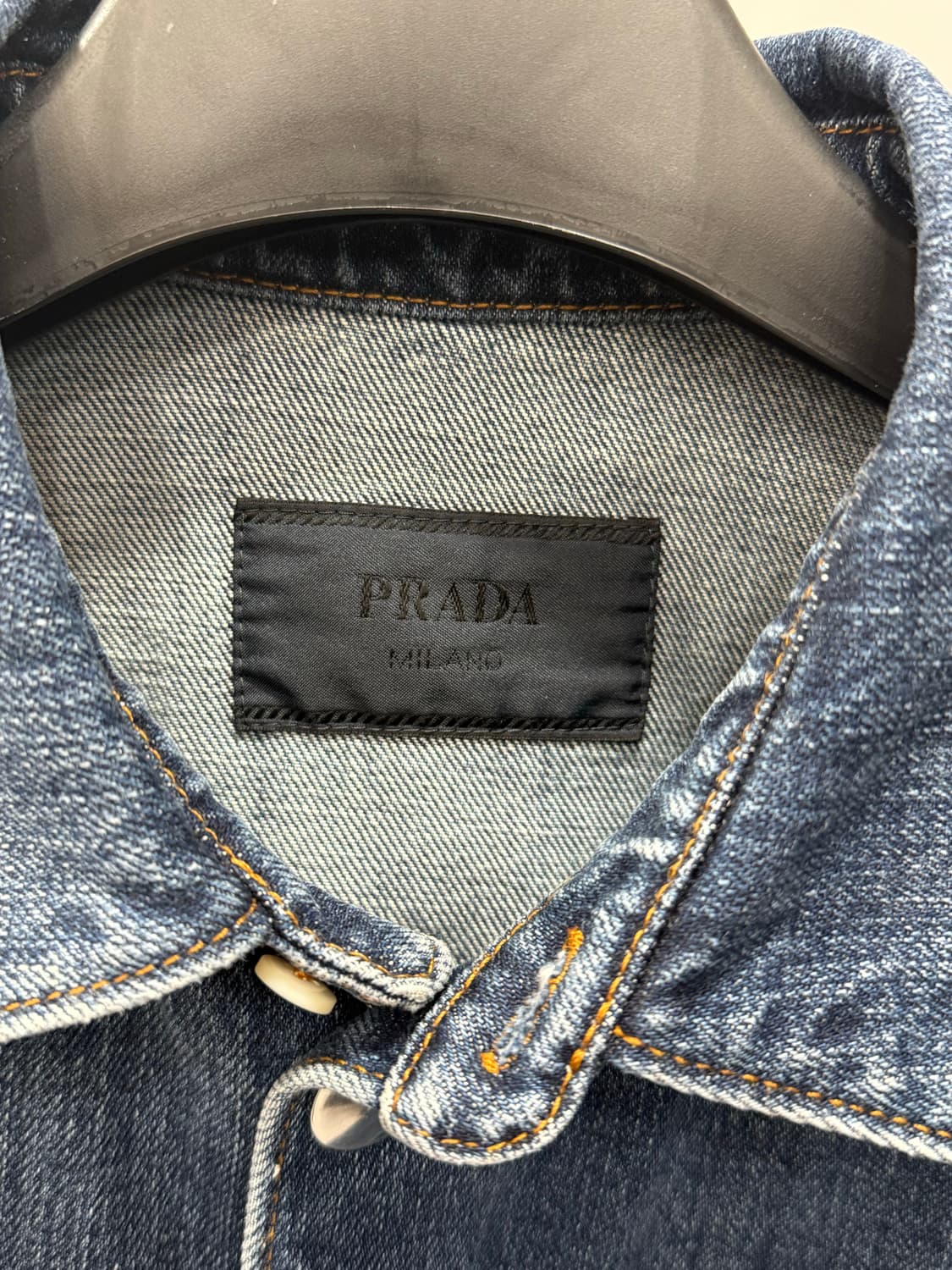 프라다 데님 반팔 셔츠 XL 상품이미지3