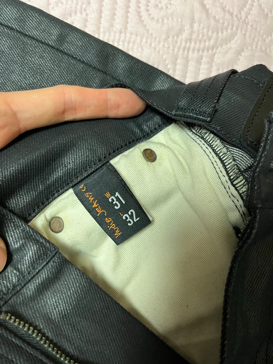 누디진 백투블랙 씬핀 블랙 코팅진 상품이미지5