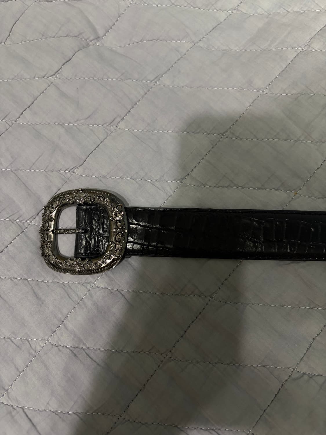 언더마이카 25ss 크로커다일 이펙트 벨트  상품이미지1