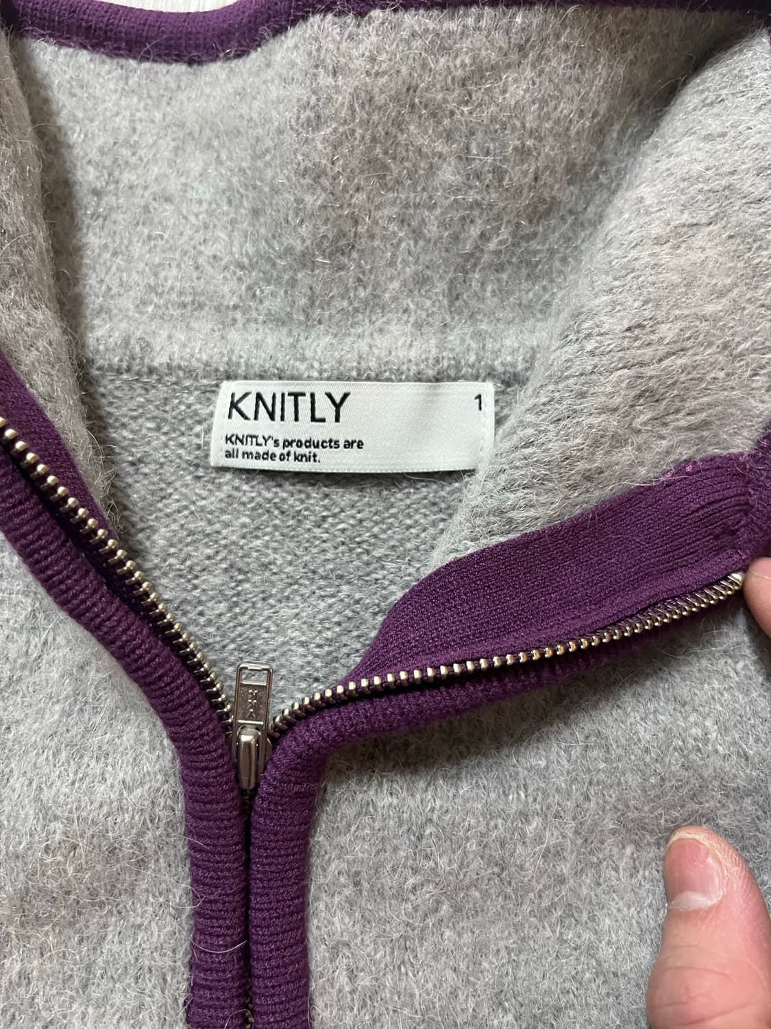 Knitly 니틀리 니트 아노락집업 상품이미지3