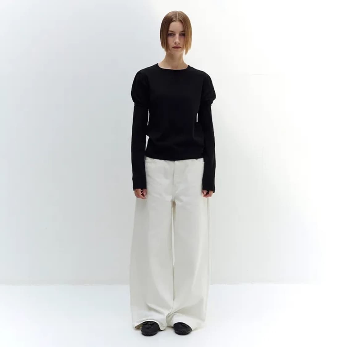 버뮬라 맥시 데님 팬츠 화이트 상품이미지3