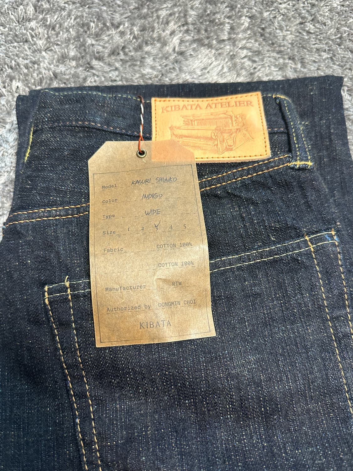 키바타 카스리 슌코 인디고 와이드 데님 팬츠 3 사이즈 상품이미지5