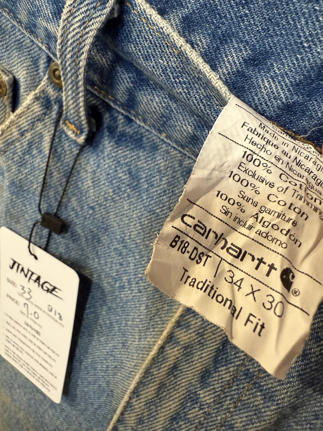 칼하트 b18 중청 데님팬츠 상품이미지4