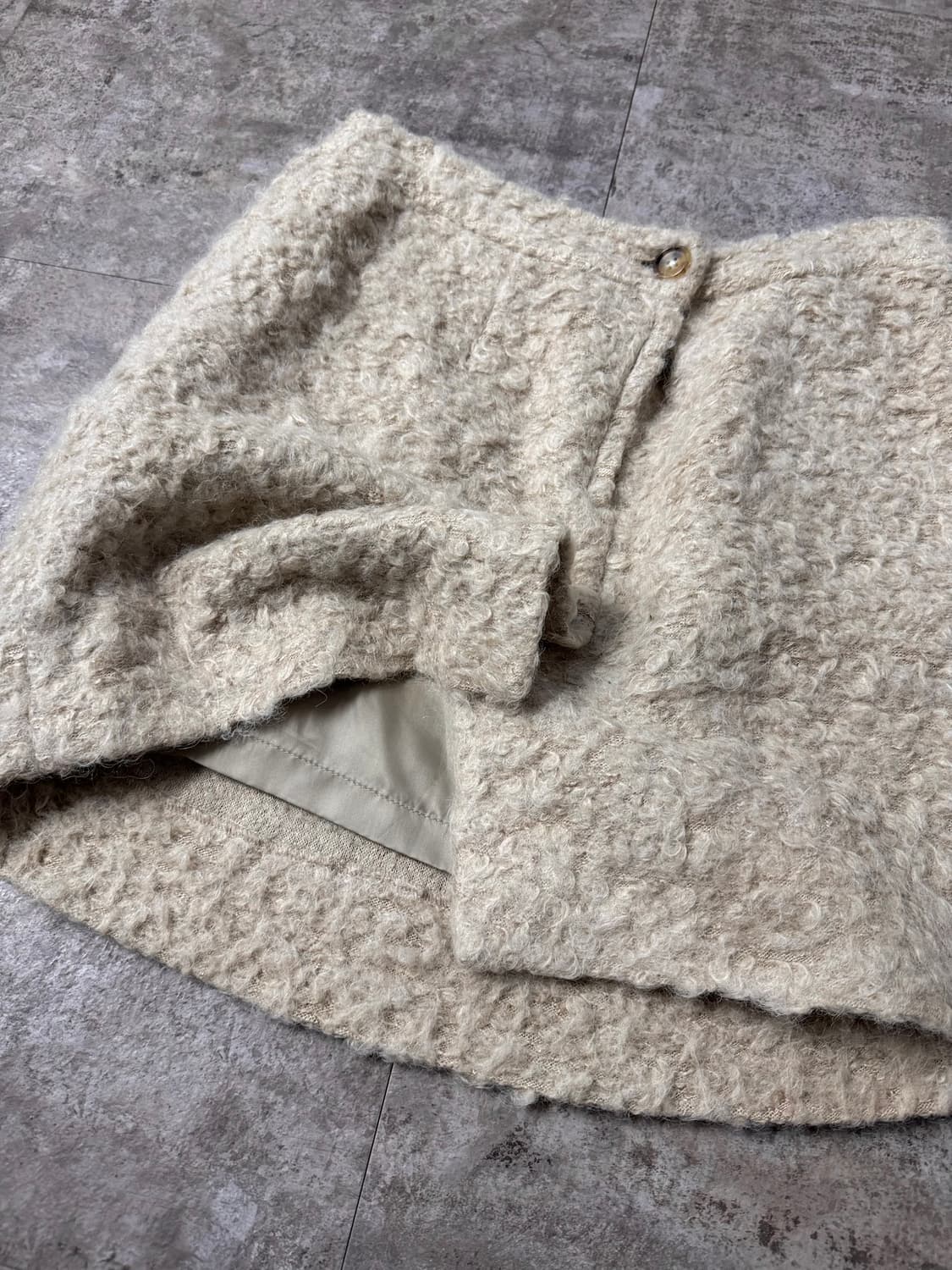 울 혼방 부클 스커트 상품이미지5