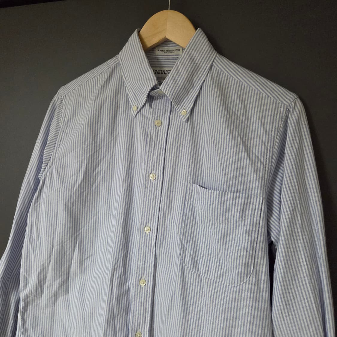 [15] 인디비주얼라이즈드셔츠 스트라이프 옥스포드 셔츠 스카이블루 상품이미지3