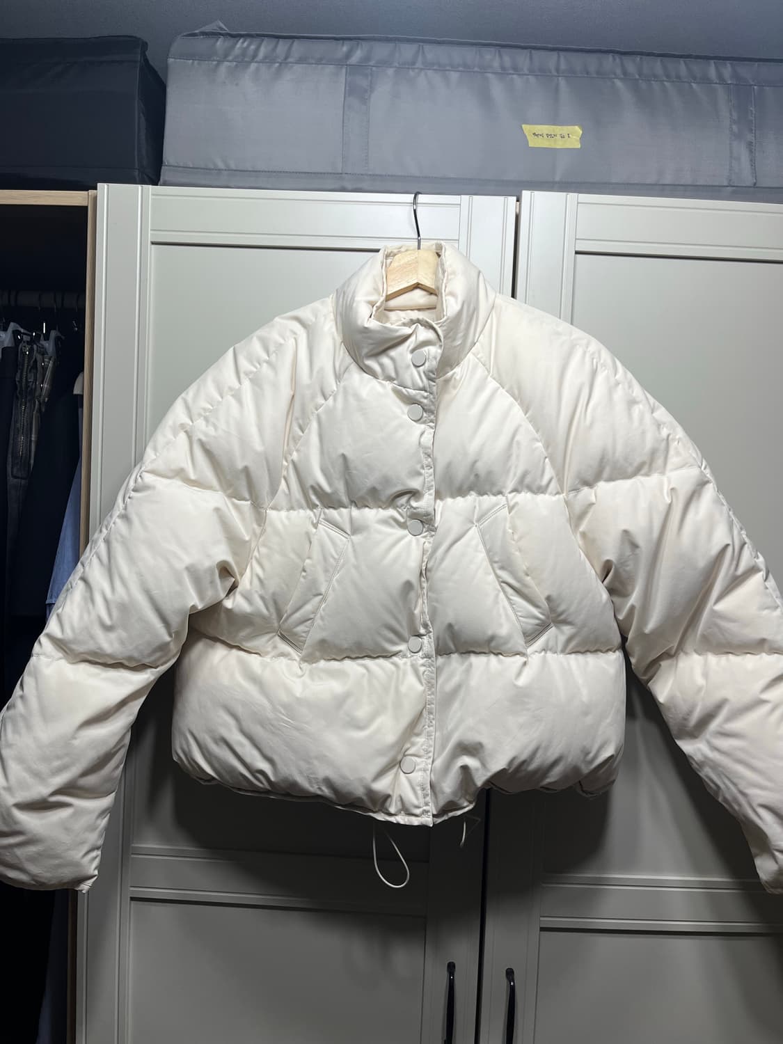 낫띵리튼 푸퍼 숏 스트링 구스 다운 패딩 상품이미지2