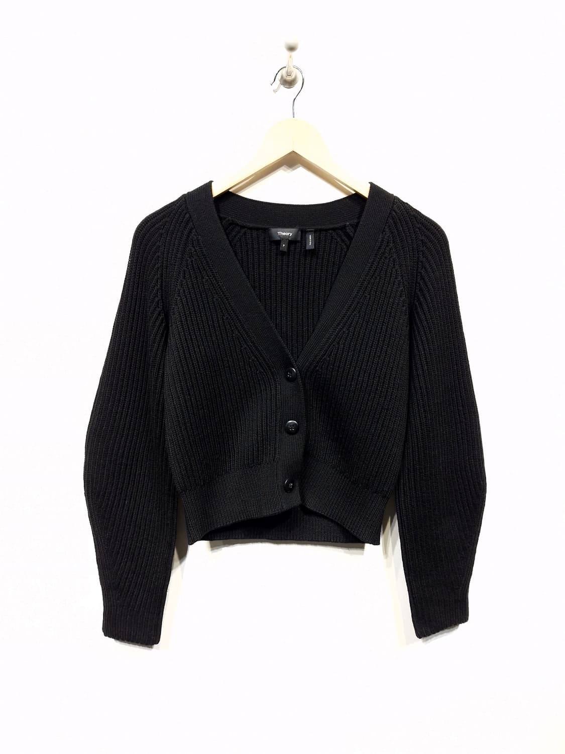 Theory 띠어리 메리노울 골지 크롭 가디건 상품이미지1