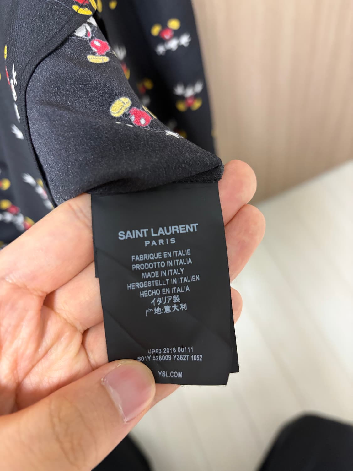 생로랑 미키마우스 셔츠 100주년 디즈니콜라보 상품이미지4