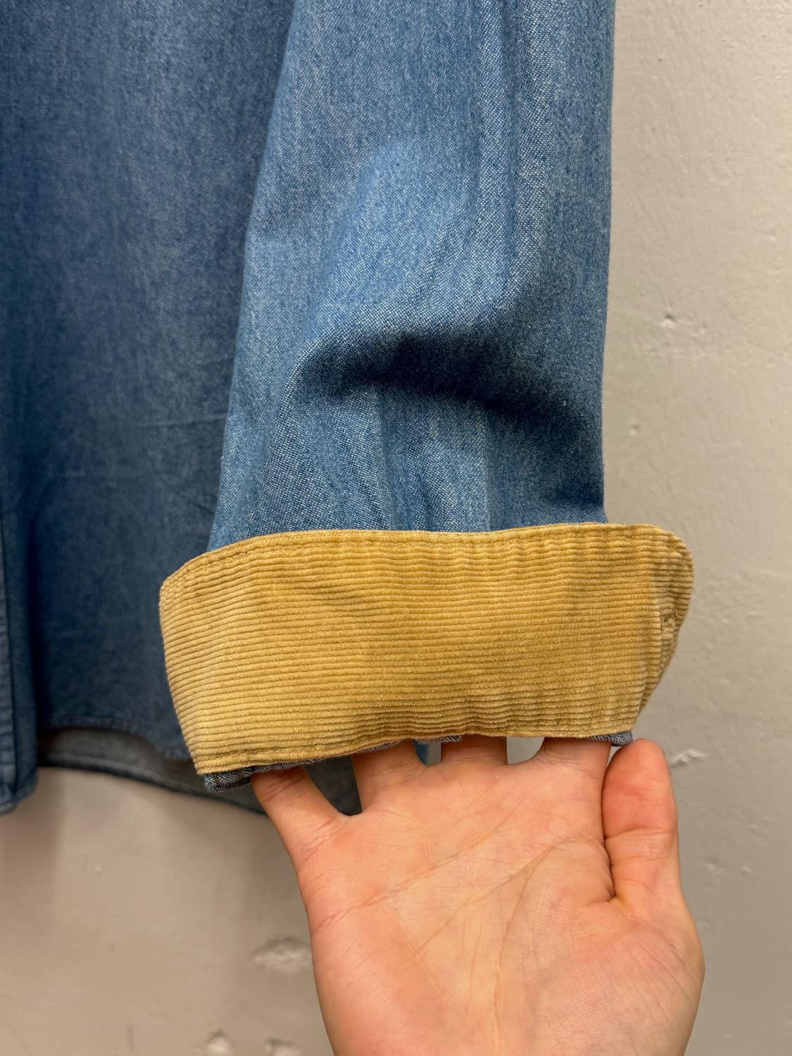 80s USA Five Brother Denim Shirt 상품이미지4