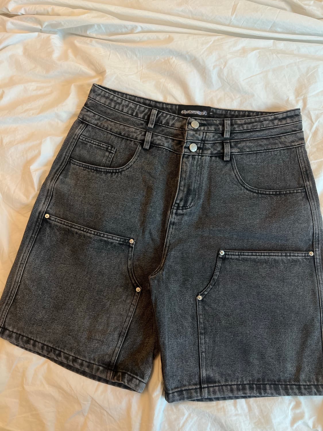 experiment 5 - 더블니 데님 쇼츠 jorts S (32) 상품이미지1