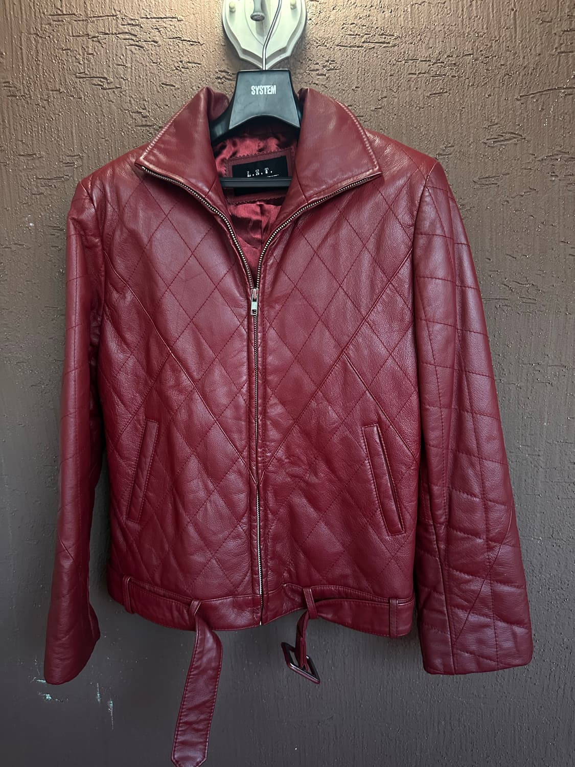 pig leather half-neck zip-up jacket 상품이미지6