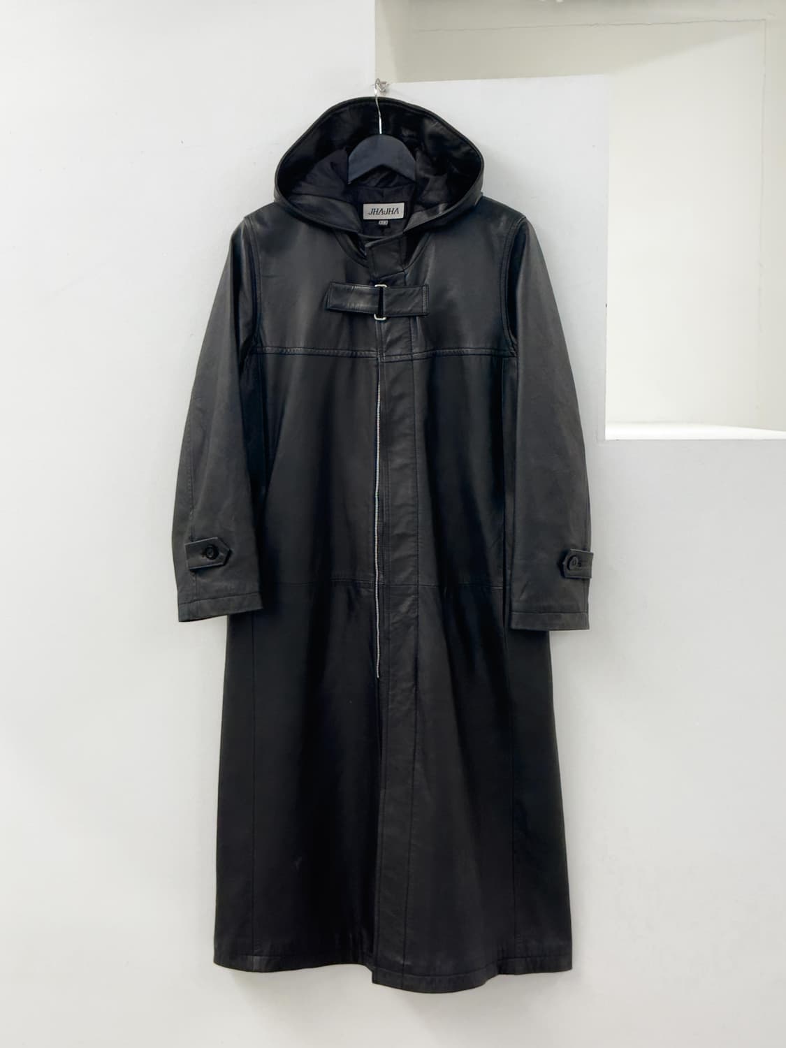 빈티지 레더 후드 코트 Vintage leather hood coat 상품이미지1