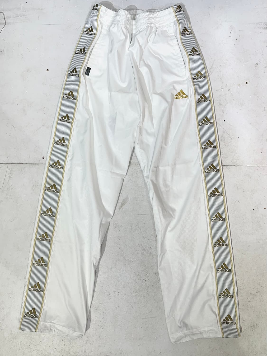 아디다스 화이트 사이드 라인 로고 와이드 트레이닝 바지 트랙 팬츠 M 상품이미지4