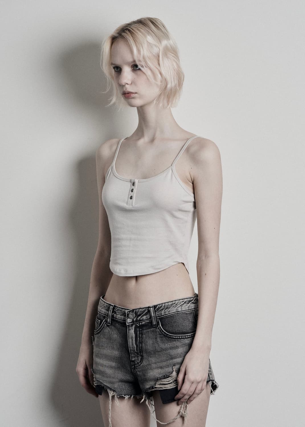 보헤미안서울 soft button sleeveless (beige) 상품이미지2