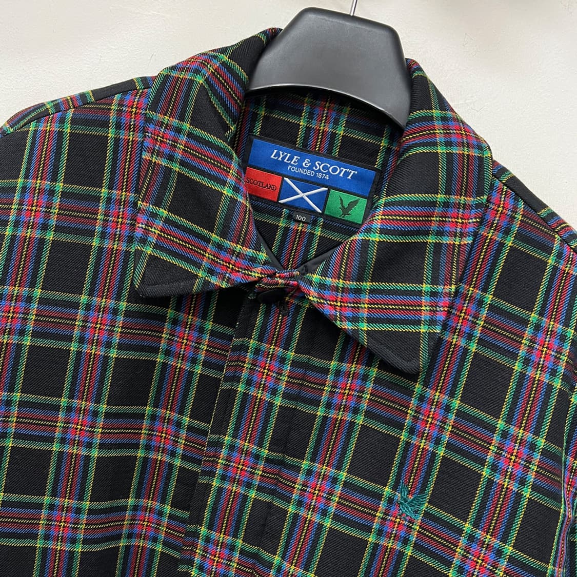 00s 라일앤스코트 울 타탄 체크 블루종 자켓 100 상품이미지3