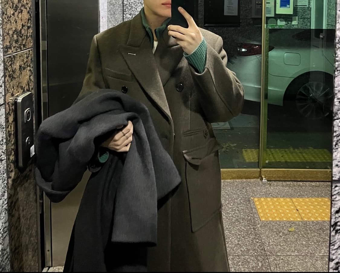 Iey 더블 코트 브라운 m 상품이미지1