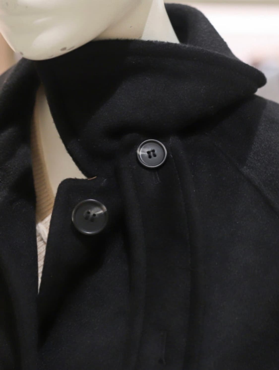 (택있는새옷) soup 하이넥코트 66사이즈 블랙롱코트 상품이미지8