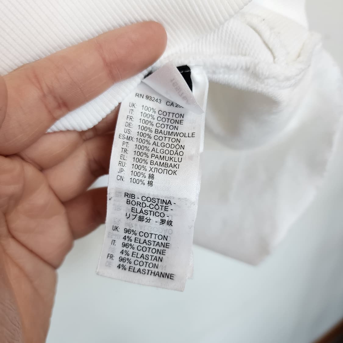 디젤 화이트 레이어드 맨투맨 상품이미지7