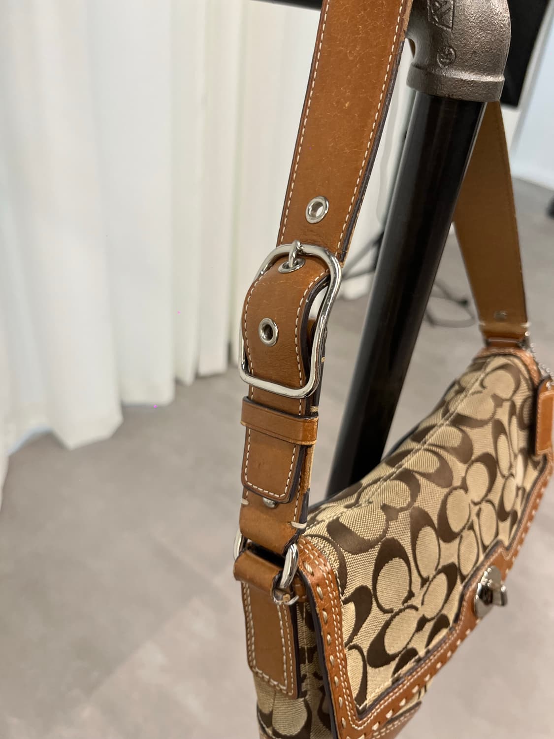 Orange Brown Coach Shoulder Bag 상품이미지4