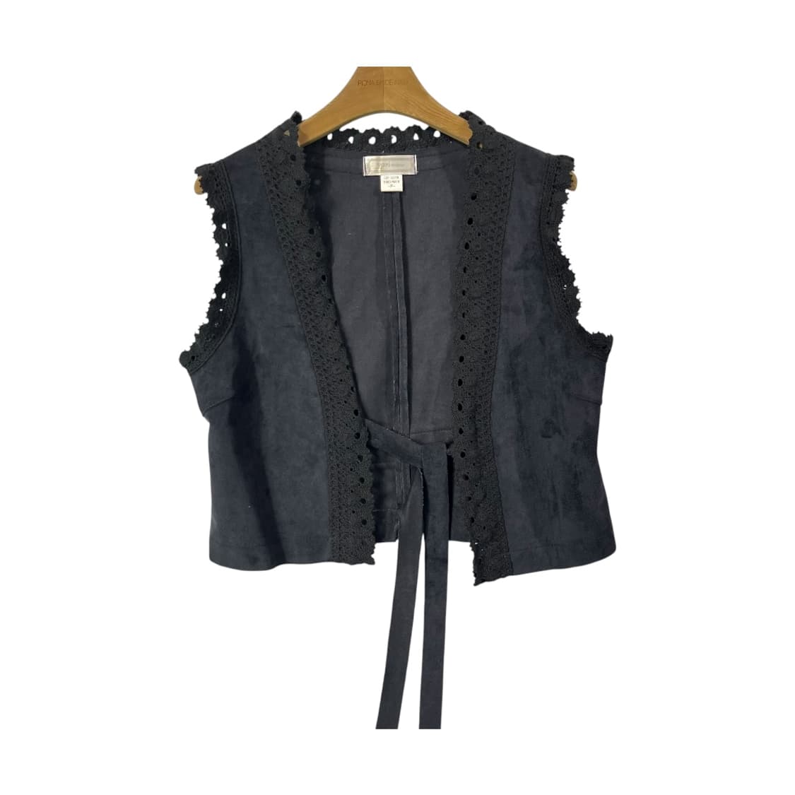 [JPN] 빈티지 크로쉐 레이어드 스웨이드 베스트 상품이미지1