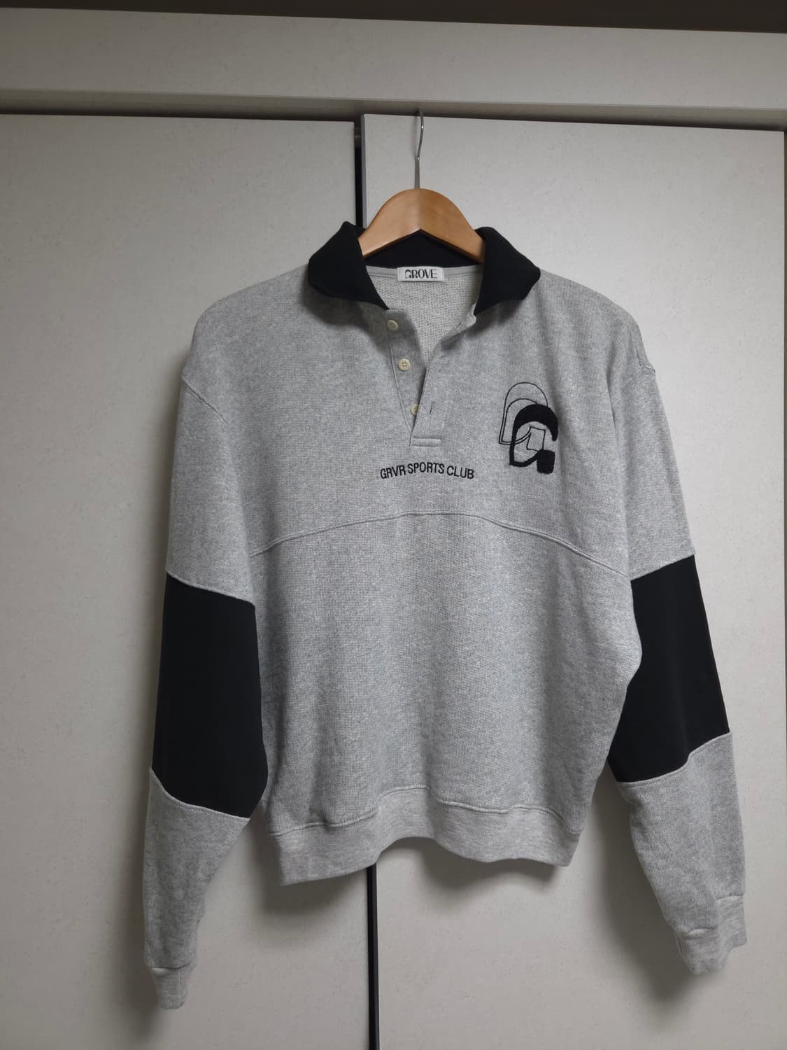 그로브 grove 배색 맨투맨 상품이미지2