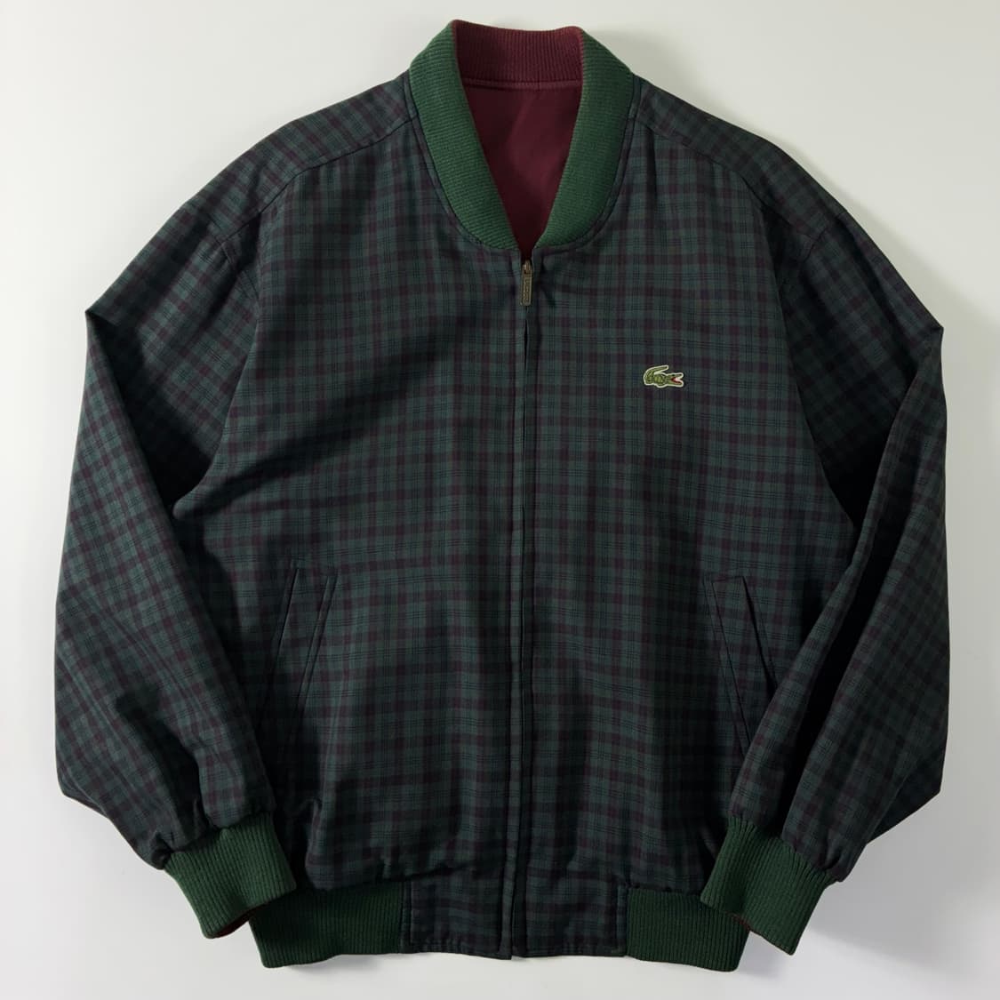 Lacoste  라코스테 90,s 리버시블 체크 블루종 자켓 상품이미지2