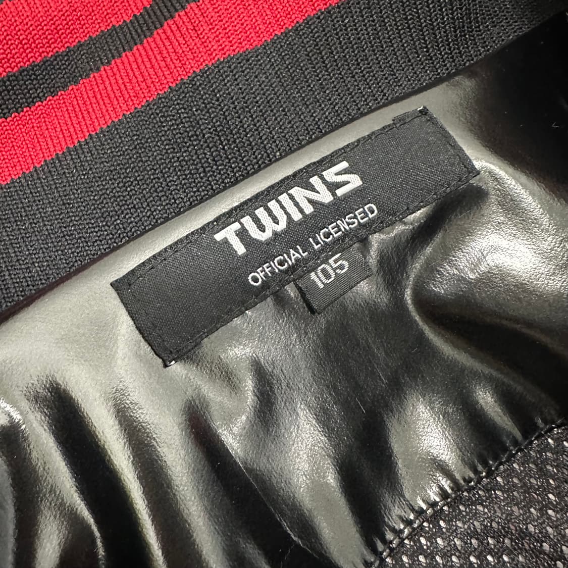 LG 트윈스 야구 유니폼 유광 점퍼 블랙 105(XL) 상품이미지3