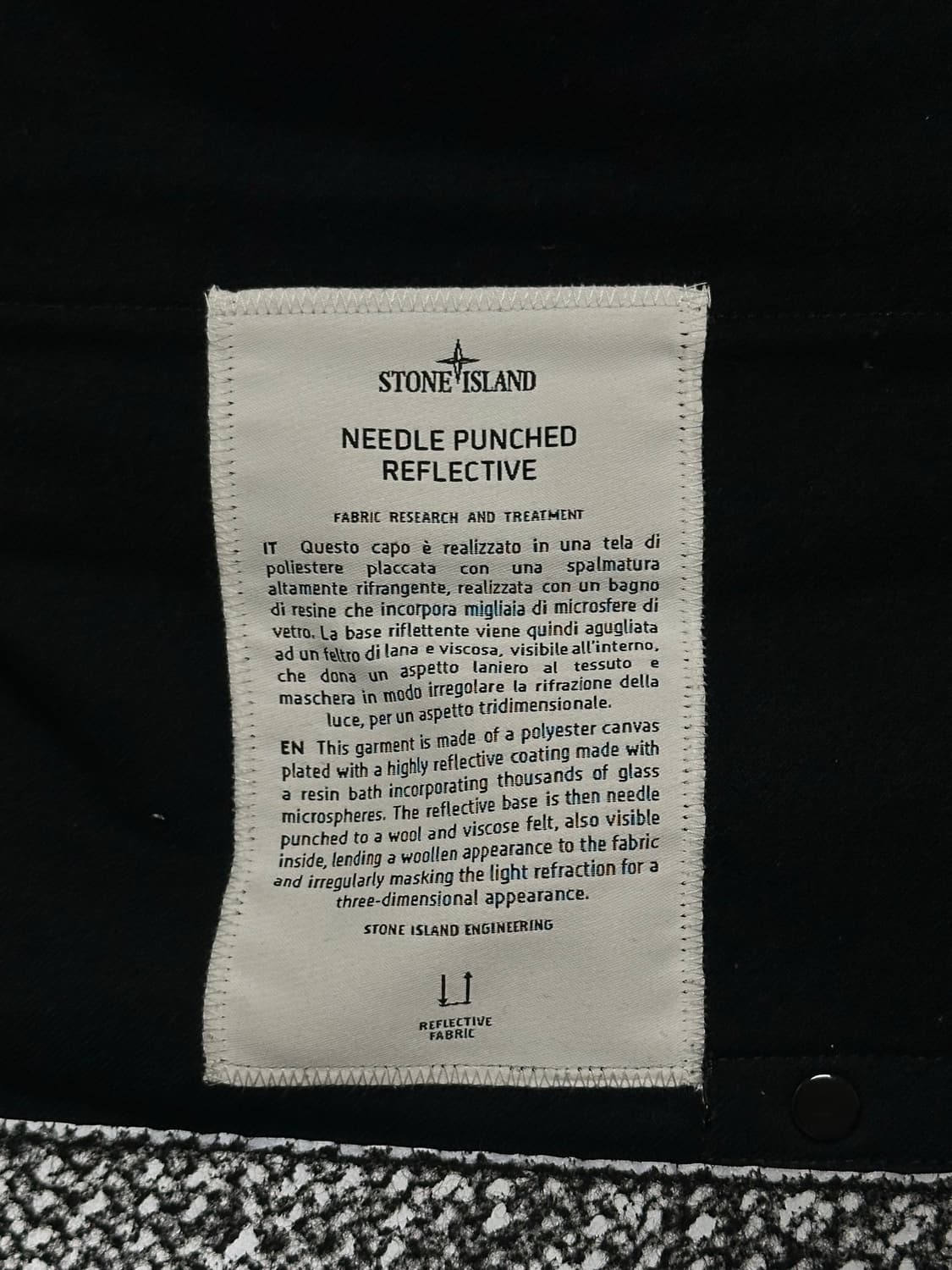 스톤아일랜드 니들 리플렉티브 베스트 M(100) 블랙 상품이미지2