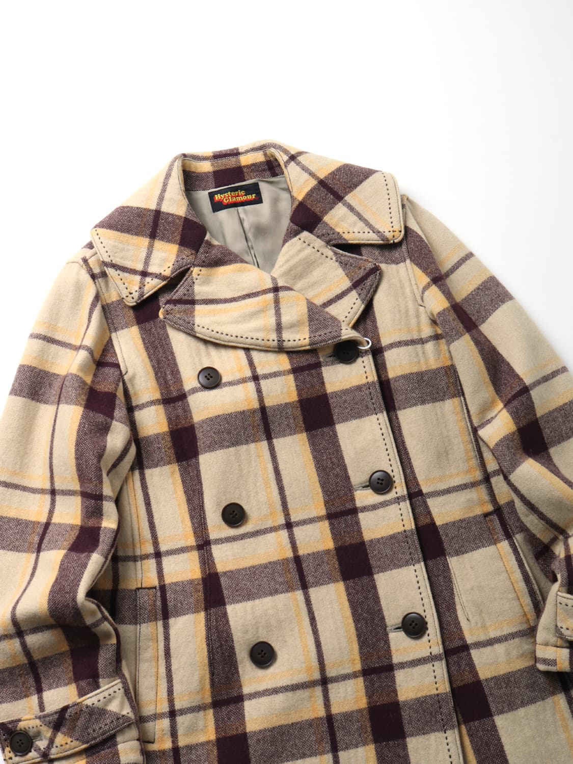 히스테릭글래머 HYSTERIC GLAMOUR Wool Plaid Coat 상품이미지5