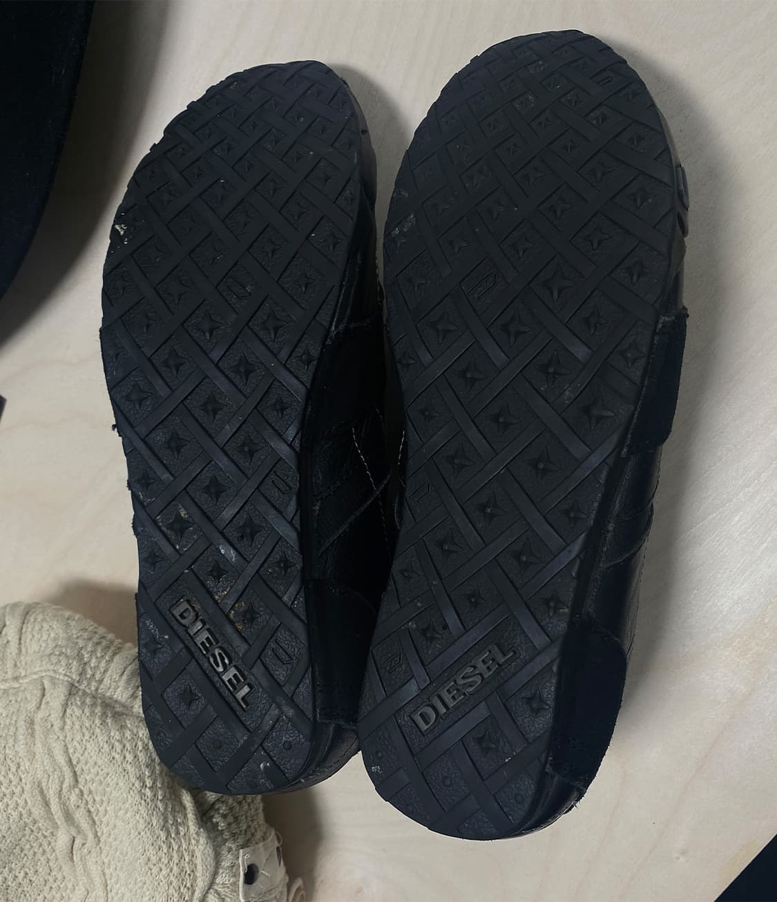 디젤 블랙 레더 스니커즈 상품이미지10