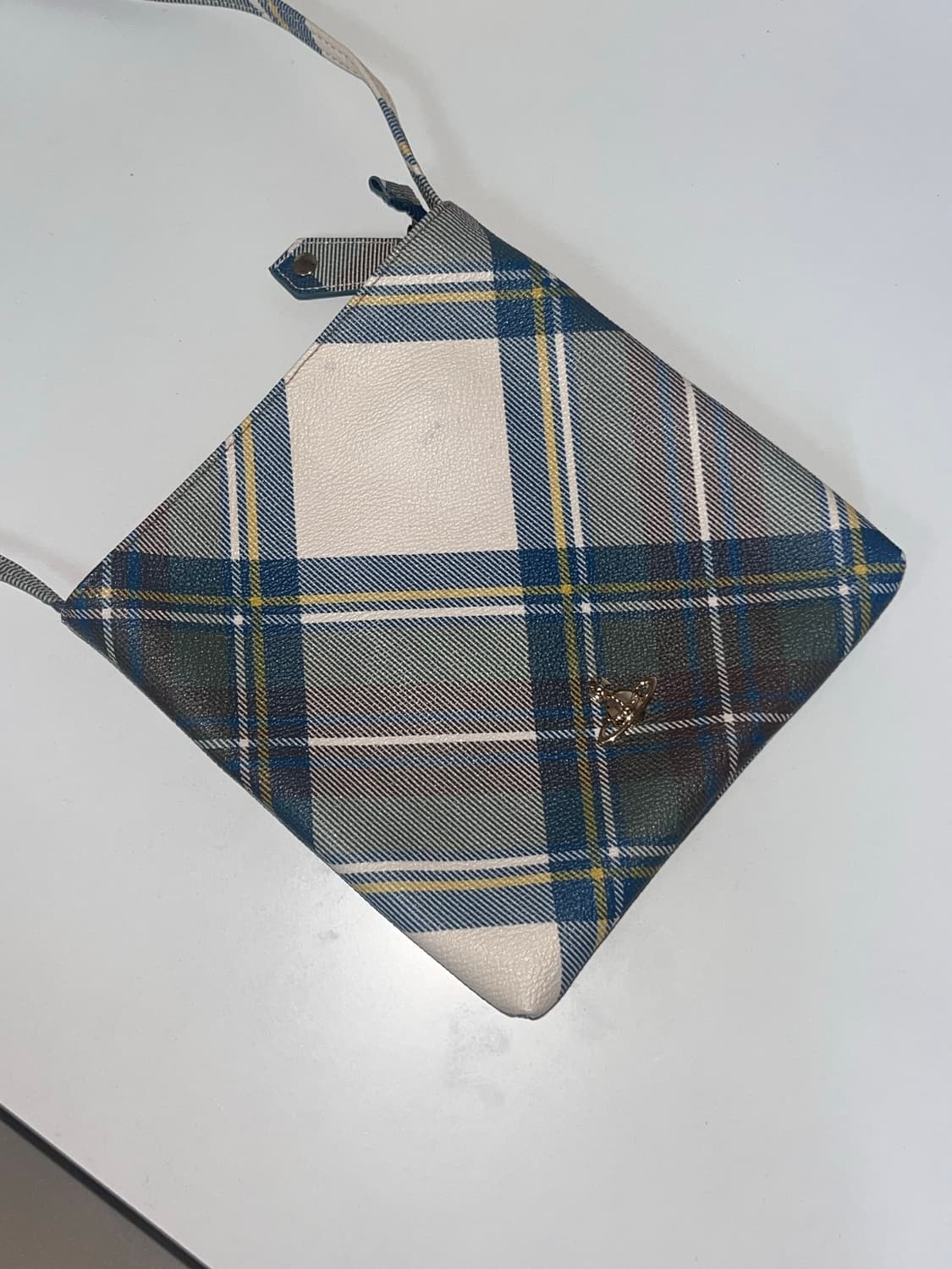 비비안웨스트우드 더비 체크 크로스백 상품이미지1