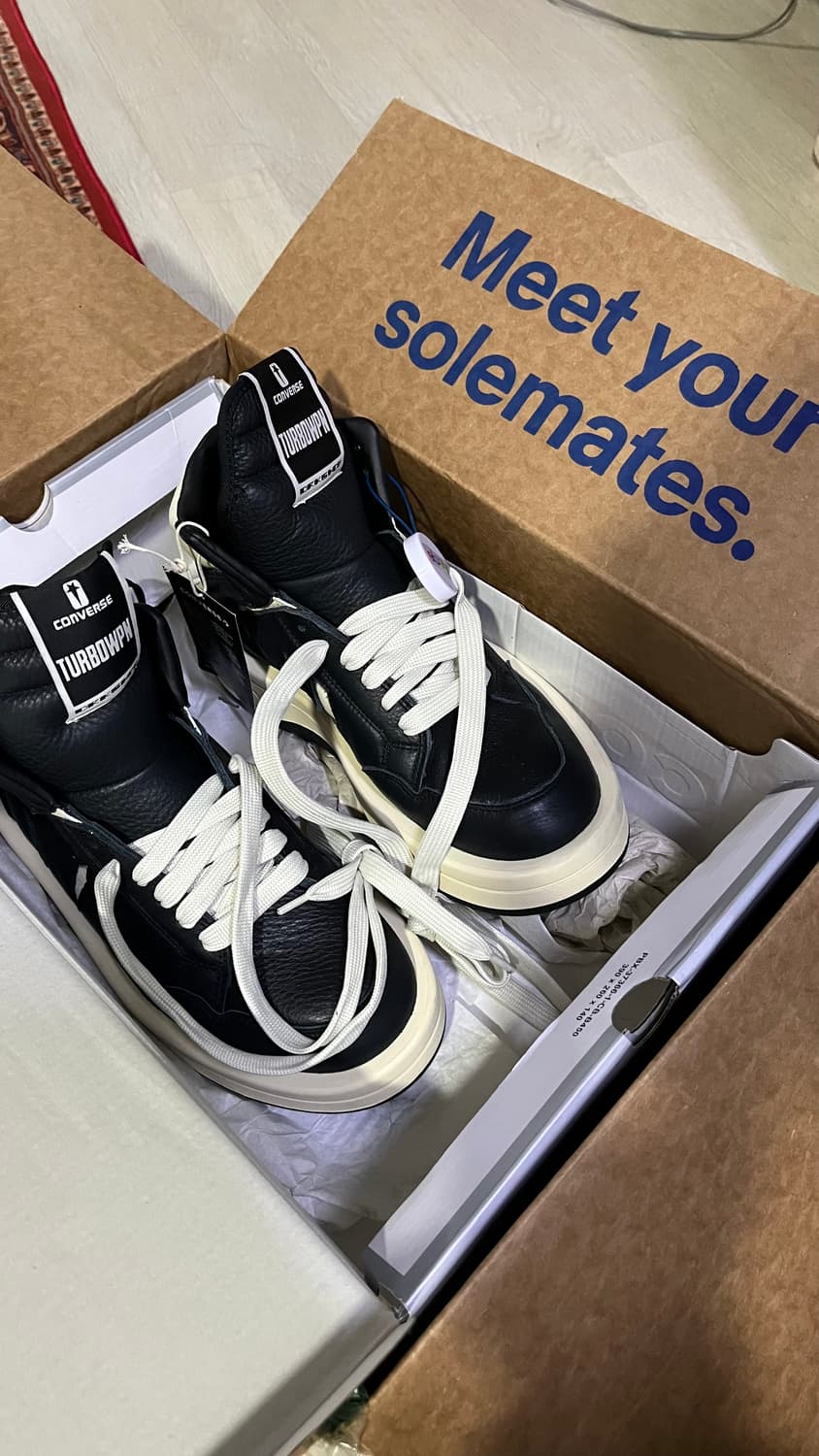 (새상품) 컨버스 릭오웬스 터보웨폰 블랙크림 245 상품이미지1