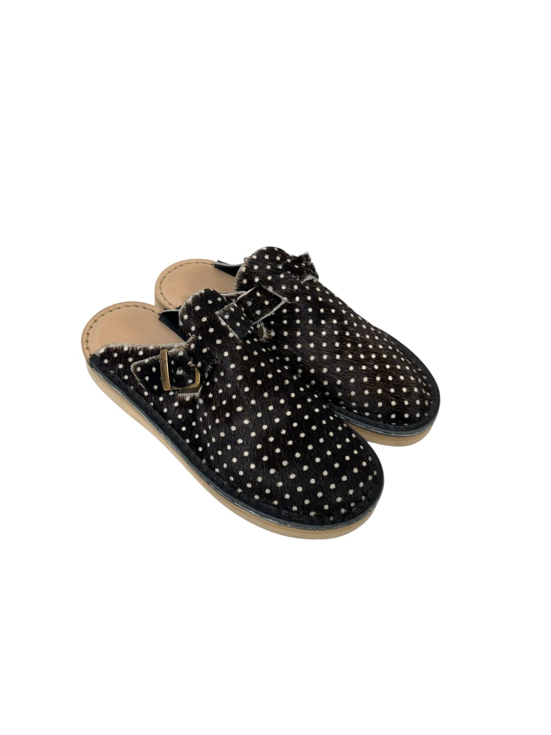 Fracap 송치 브라운 도트 뮬 (250) 상품이미지1