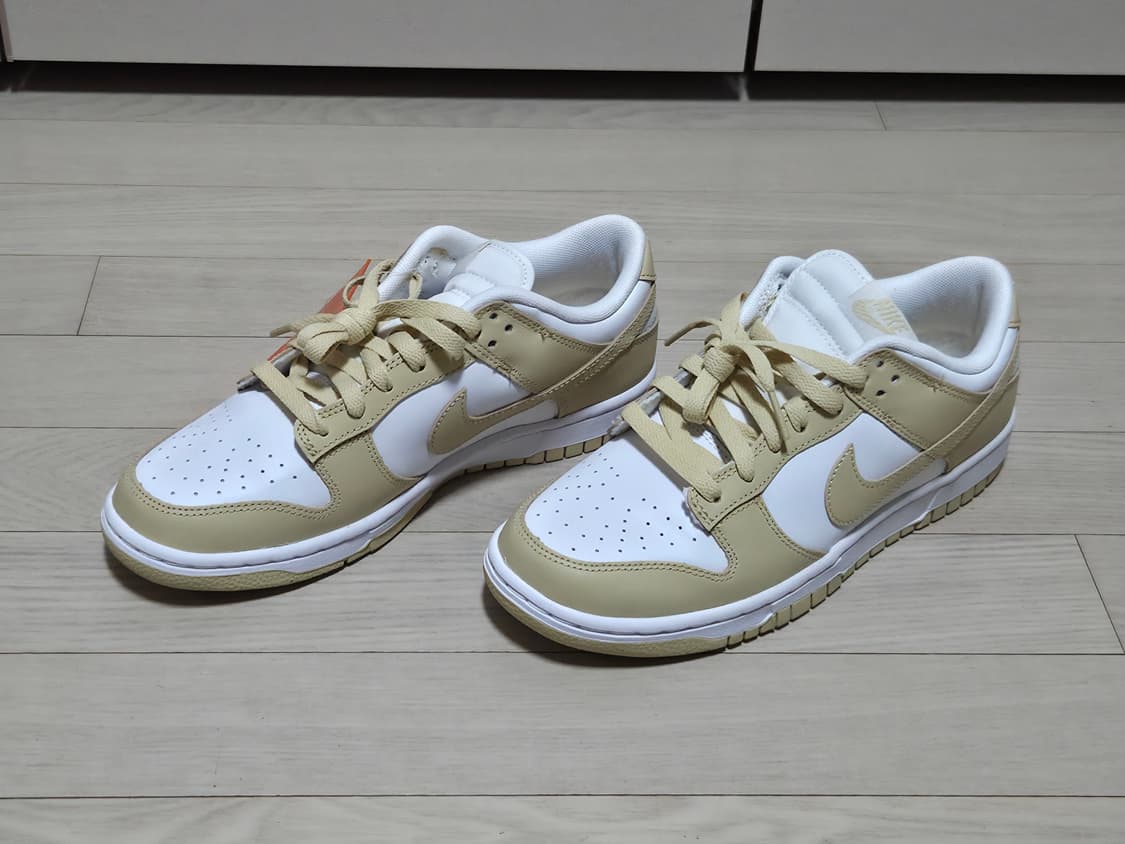 나이키 덩크로우 팀 골드앤화이트 / 화이트베이지 250 상품이미지2